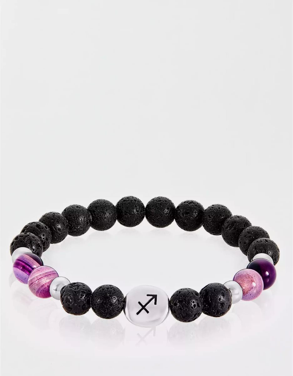 Bijoux American Eagle Zodiac Bead Bracelet Violette Homme | PGP-65810225